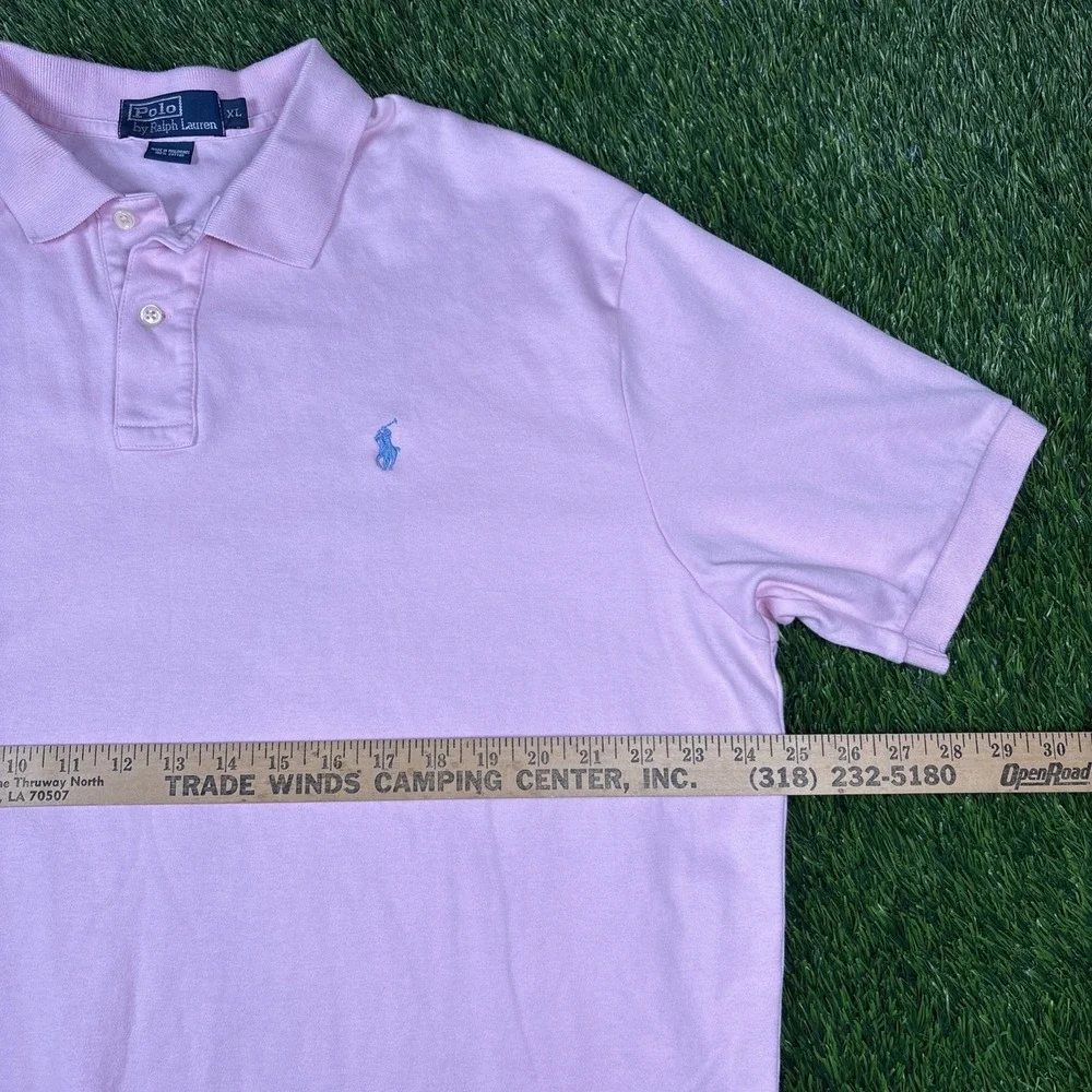 Polo Ralph Lauren Polo Shirt Mens XL Pink Short Sleeve Golf Work Casual Used